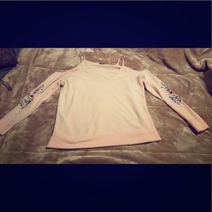 💜Open shoulder shirt